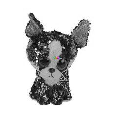 TY Beanie Boos - Portia flitteres, fekete terrier plssfigura - 15 cm